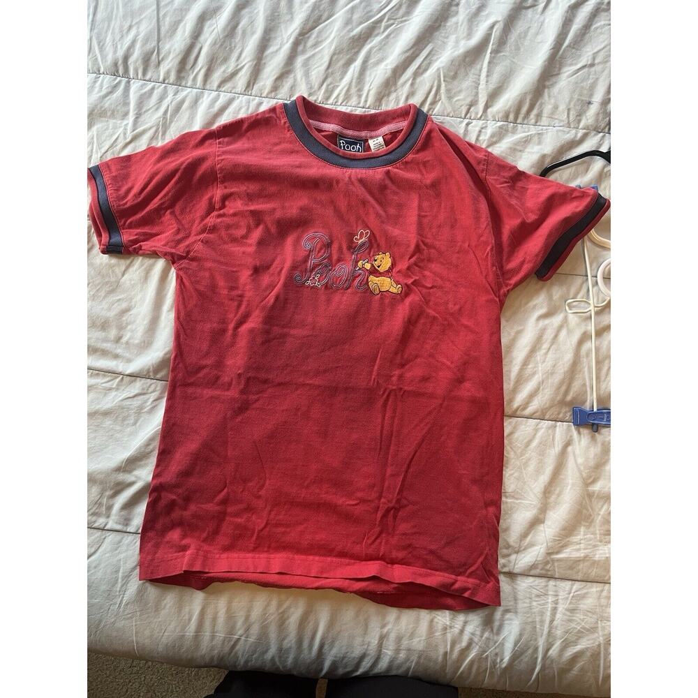 Pooh Youth Vintage Embroidered Tshirt Sz M